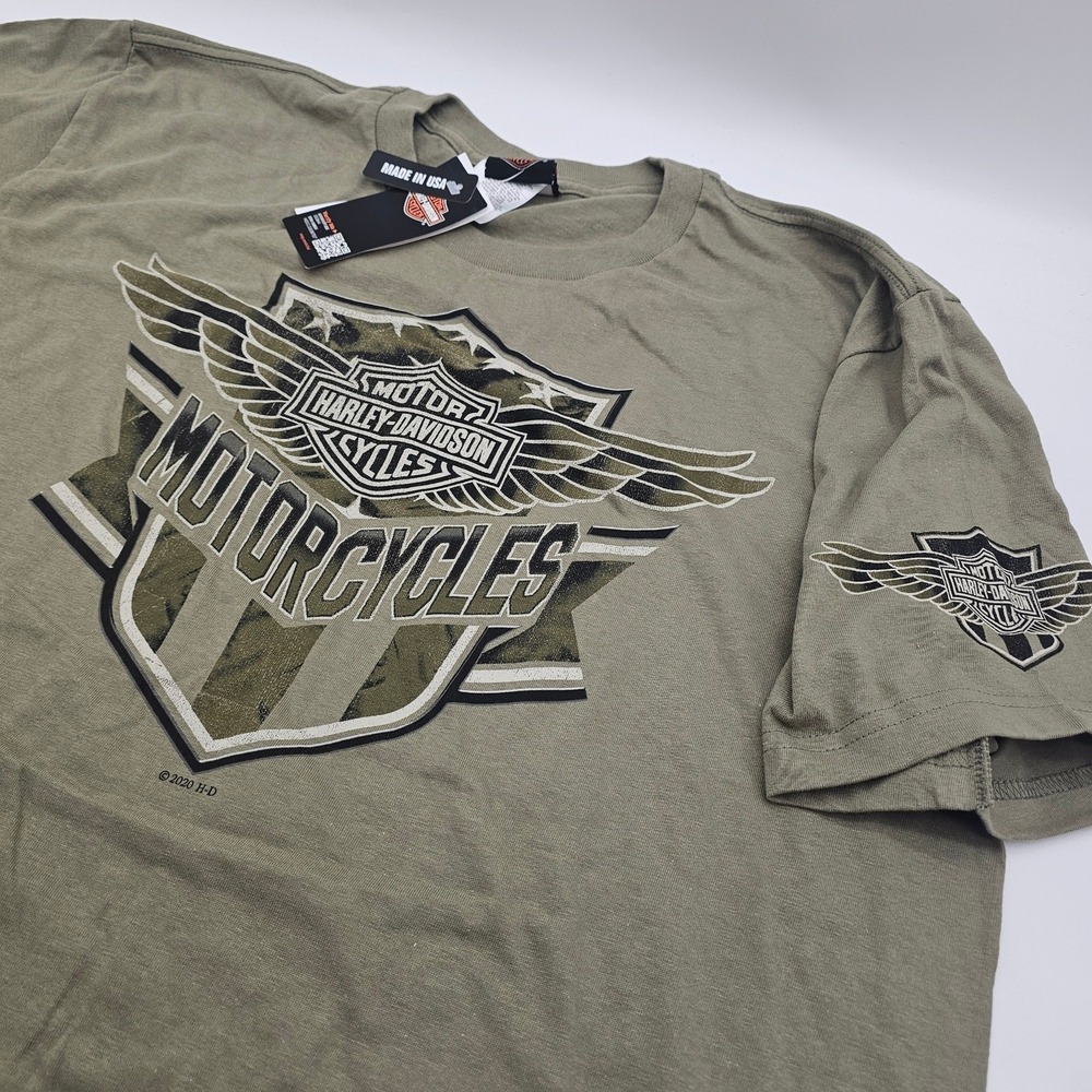 New Harley Davidson Sage green Men's XL T-shirt. Palm Springs CA